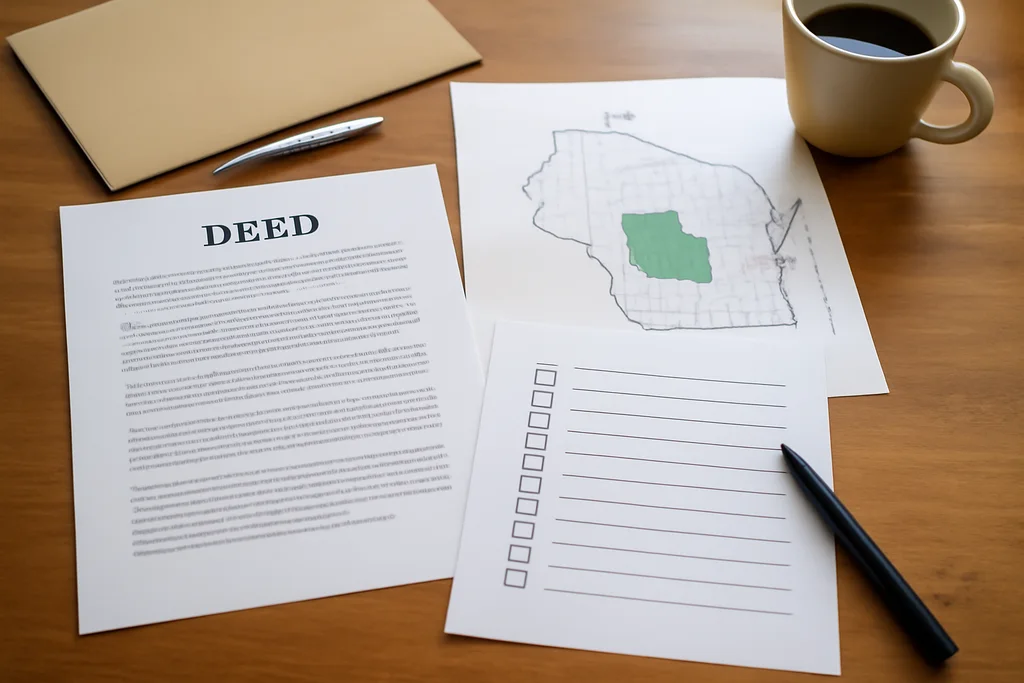 Wisconsin landowner organizing sale documents without a realtor