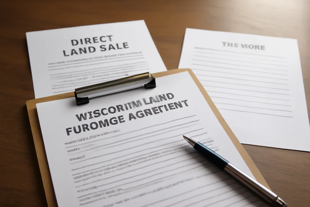 Direct land sale paperwork for a Wisconsin owner without an agent