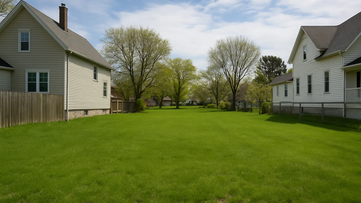 Vacant residential lot in Milwaukee, Wisconsin